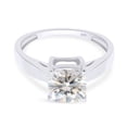 thumbnail image 4 of AFFY 2CT Moissanite Diamond Engagement Ring for Women in 14K White Gold over Silver-9, 4 of 8