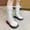 White, variant on Liyamei Girls White Combat Boots Mid-Calf & Ankle Booties Lace-Up with Side Zipper for Easy Wear Toddler and Kids Shoes Size 10