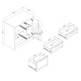 thumbnail image 2 of South Shore Toscano, Farmhouse Kitchen Island, Small White, 2 of 19