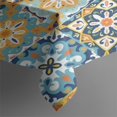 thumbnail image 3 of Multicolor Ethnic Floral Pattern Rectangle Tablecloth 60"x84",Waterproof Polyester Rectangle Table Cloth, Wipeable Spillproof Polyester Tablecloth for Dining, Camping, Indoor and Outdoor, 3 of 5
