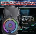 thumbnail image 5 of HYANKA 15 "1200W Dual Active & Passive Portable Pa System, Bluetooth Party Speakers with Subwoofer, Microphone and Speakers Set, Dj Speakers, Powered Pa Speakers System with FM, USB, EQ (1 Pair), 5 of 6