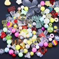 thumbnail image 3 of 120 Pcs Acrylic Assorted Beads Mix Color Flower Heart Butterfly Candy Beads Pastel Beads Candy Color Plastic Beads Cute Round Beads Bulk for Bracelets Jewelry Making Necklaces DIY Crafts, 3 of 5