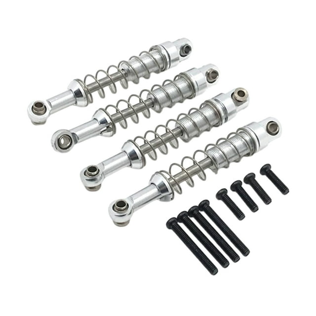 Ruiboury 4pcs Smooth Front Rear Shock Absorber For MN 1/12 D90 RC Car Accessories Silver
