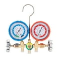 thumbnail image 2 of R134 R12 R22 R502 Dual Manifold Gauges Valve Set Red & Yellow & Blue & Black & Golden, 2 of 8