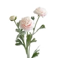 thumbnail image 2 of Artificial Ranunculus Asiaticus 2 Head Realistic Fake Silk Flower with Stem Home Office Wedding Party Faux Flower Decoration, 2 of 8
