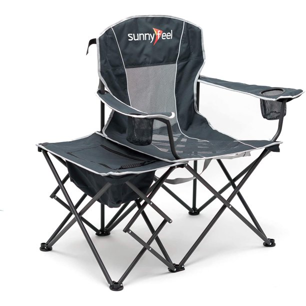 Sunnyfeel Camping Chair With Side Table Capable For Ice Quad Chair With Mesh Back Portable Folding Chair With Armrest Cup Holder For Beach Ice Fishing Lawn Outdoor Picnic Foldable Chair Walmart Com Walmart Com