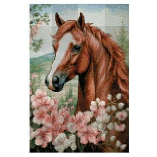 Colored Horse Diamond Art Cross Stitch Kit Abstract Animal 5D