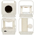 thumbnail image 3 of TRIXIE Baza Grande Plush & Sisal 24" Cat Tree, Cat Condo and Hammock, Cat Toy, Cream, 3 of 8