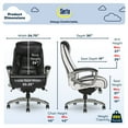 thumbnail image 3 of Serta Lautner Executive Office Chair, SmartLayers™ and ComfortCoils® Technology, Adjustable Lumbar, Black & White, 3 of 15