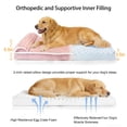 thumbnail image 3 of Exclusivo Mezcla Orthopedic Dog Bed with Head Pillow for Small and Medium Dogs, Removable and Machine-Washable Cover, 30"X20", Pink, 3 of 7