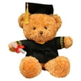thumbnail image 2 of ​14in PhD Graduation Bear - Pink Faux Velvet Plush w/ Embroidered Regalia, Collectible Scholar Gift Set (Gown, Cap, Diploma, 6+ Safe)​​ Yellow, 2 of 8