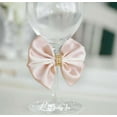 thumbnail image 5 of 12 PACK! Rose Gold Pink 3.5" Satin Bows with Rhinestones, Premade with Self Adhesive for Gift Wrapping, Christmas Ornaments, Weddings, Birthday Party, etc. (12pcs), 5 of 7