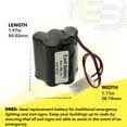 thumbnail image 7 of 2pc Emergency Lighting Battery for Sanyo 100502SE Sharp 51500RSCE140P, 7 of 7