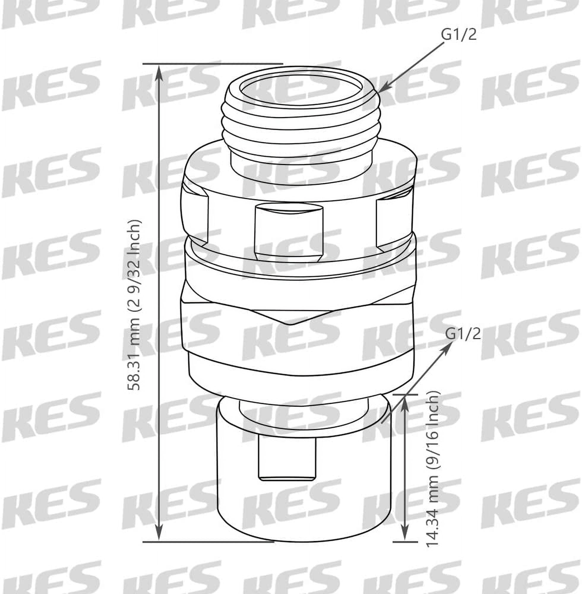 Spacesea Brass Shower Swivel Adapter - Adjustable Ball Joint, Universal 1/2" IPS Threads (Chrome) - View #13