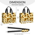 thumbnail image 3 of Canvas Tote Bag for Women with Compartments, Large Cute Sunflower Teacher Student Shoulder Bag Nurse Purses Crossbody Bags Work Laptop Book Bag Satchels Handbags, 3 of 6