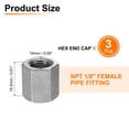 thumbnail image 2 of 3 Pcs Hex End Cap 304 Stainless Steel Nut, NPT 1/8" Female Thread Pipe Fitting, 2 of 7