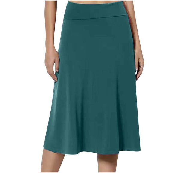 Cavosen Skirts for Women Trendy High Waist Midi Skirts Solid Short Skirts Trendy Cute Date Night Club Skirt