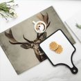 thumbnail image 4 of BaHomeck placemats Set of 4 rectangle Linen Cotton Placemats for Dining Table Washable Heat Resistant,18*12inch,Elk With Large Antlers, 4 of 4