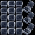 thumbnail image 3 of 6 to 48Pcs Plastic Clear Small Containers Square Bead Storage Box Beads Jewelry Crafts Board Game Pieces Organization Wholesale A-12pcs, 3 of 6
