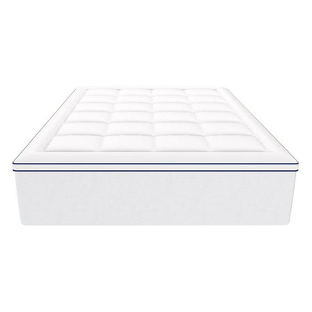 Mattress Topper Premium Memory Foam Fiber Fill Queen Size 4 in Thickness Default