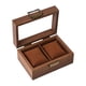 thumbnail image 3 of Caja para relojes Premium para hombre y mujer, contenedor a prueba de polvo, elegante con tapa acrílica. 2 ranuras, 3 of 9