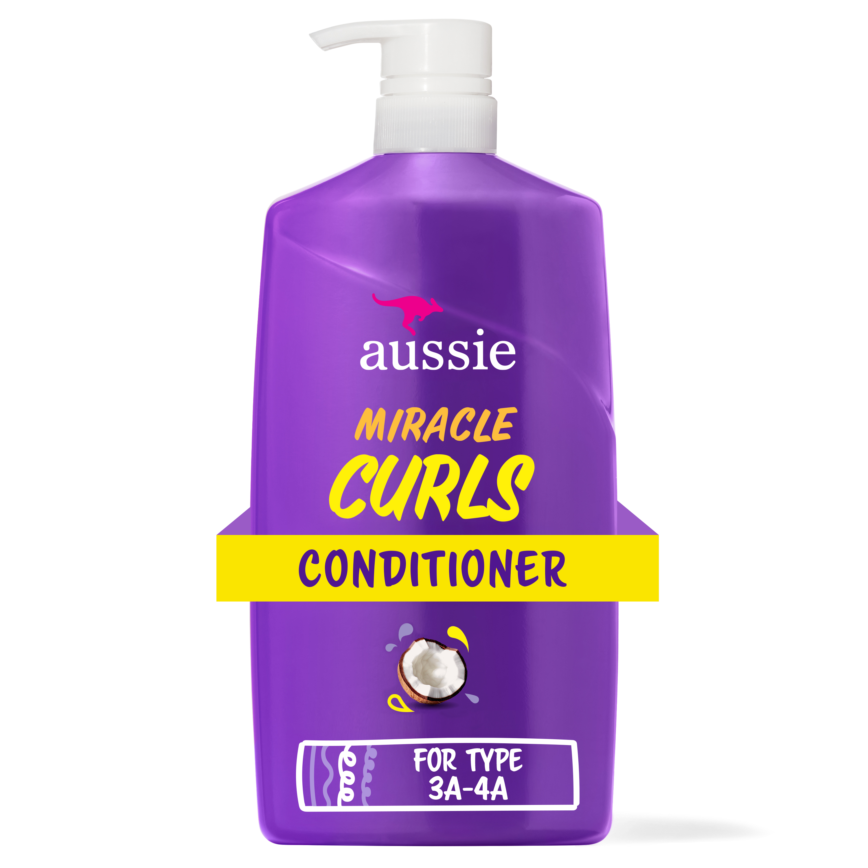 Aussie Miracle Curls Conditioner with Coconut Oil, Paraben Free, 26.2 fl oz