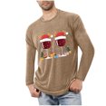 thumbnail image 1 of Blusas y camisas de manga larga con cuello redondo para hombre, ropa deportiva para el hogar, pijamas, camisetas de color liso, blusa deportiva para hombre, poliéster, 1 of 5