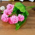 thumbnail image 2 of SPRING PARK 1 Bunch 9 Head Artificial Flowers, Fake Flowers Silk Plastic Artificial Hydrangea Bridal Wedding Bouquet for Home Garden Party Wedding Decoration, 2 of 3