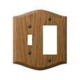 thumbnail image 1 of Amerelle 701TR Country Wood 1 Toggle 1 Rocker-GFCI Wall Plate  Oak, 1 of 3