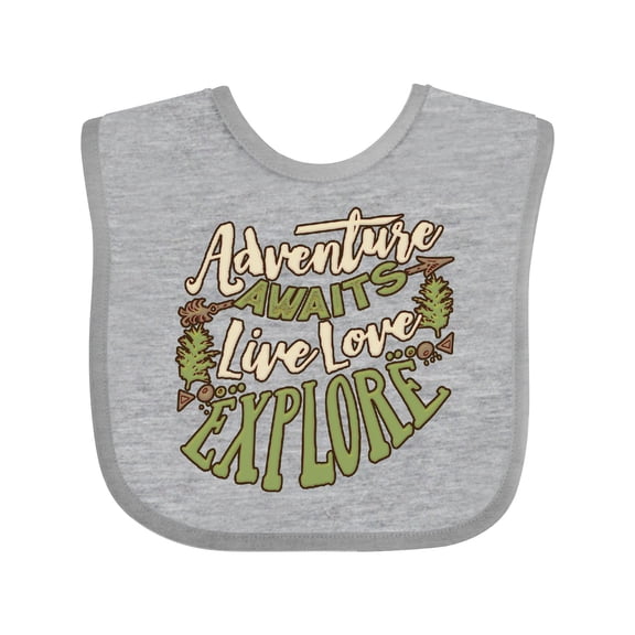 Inktastic Camping Hiking Trekking Adventure Boys or Girls Baby Bib