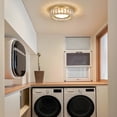 thumbnail image 6 of Badiegh 11 inch Modern Dimmable Gold Crystal Bedroom Flush Mount Lights with Dimmable 5CCT 2700K-6000K (24W), 6 of 8