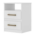 thumbnail image 4 of Glavbiku Modern Nightstand 4 Color Flexible Match ,Bedside Table with 2 Drawers,White,Adult, 4 of 10