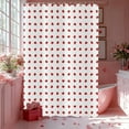 thumbnail image 4 of Fasiaou Valentines Shower Curtain, Heart Shower Curtain Valentines Shower Curtains for Bathroom, White Shower Curtain with Heart Design, Valentines Bathroom Decor for Valentine's Day,D, 4 of 6