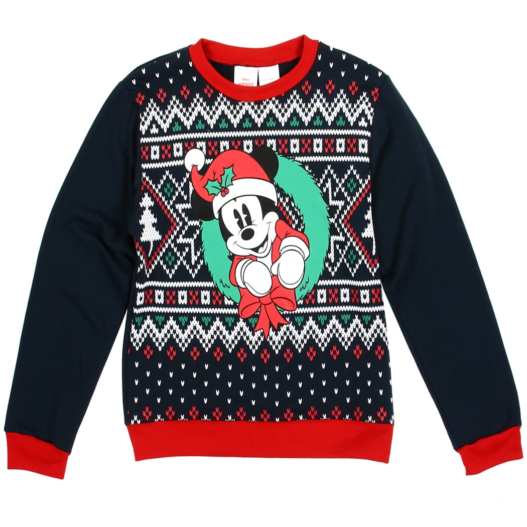 Mickey Mouse Boys/Girls Sweatshirt Top For Christmas Sizes 2T-7 ...