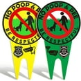 thumbnail image 1 of 2 Pieces No Poop Dog Sign for Yard No Dog Peeing Sign Please Keep Away Grass Sign Double Sided Sign 7.9 x 13.7 Inch, 1 of 6