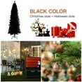 thumbnail image 4 of 7.5FT Artificial Halloween Christmas Tree with 840 Branch Tips and Foldable Metal Stand, Black, B6064, 4 of 8