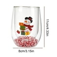 thumbnail image 5 of KGJQ Glitter Christmas Wine Glass, 300ml Double Layer Tumbler for Wine Juice, Sparkling Holiday Drinkware, Festive Party Home Gift, 5 of 7