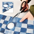 thumbnail image 6 of Yayeee Faucet Mat for Kitchen Sink 14.7" Diatomite Long Splash Guard Pad, Blue and Gray Plaid Pattern, 6 of 7