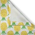 thumbnail image 4 of Ambesonne Pineapple Valance Pack of 2, Yellow Fruit Hawaii Art, 42"X12", Yellow Shamrock Green, 4 of 5