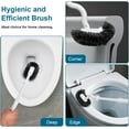 thumbnail image 6 of Toilet Bowl Brush and Holder 3 Pack Sturdy Plastic Long Handled Toilet Brushes for Bathroom with Ventilated Base Easy to Assemble for Deep Cleaning (White 3), 6 of 8