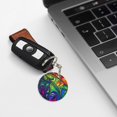 thumbnail image 6 of Naloa Pride Rainbow Print Round Keychain Keychain Key Ring, Key Tag, Key Chain Bulk for Gift Accessories (Round), 6 of 7