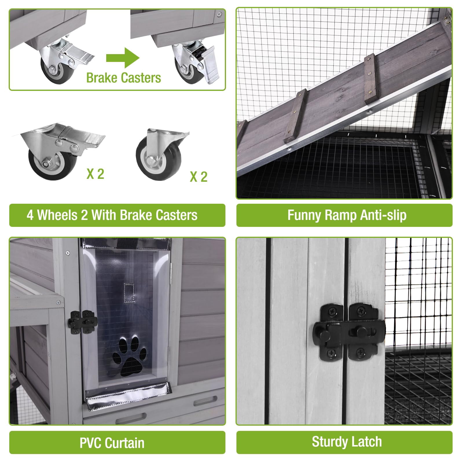 ラビット222 800×1000BLACK5枚 BUTINGLALE Rabbit Cage Indoor Rabbit Hutch Bunny Hutch Outdoor