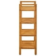 thumbnail image 2 of vidaXL Shoe Rack with 4 Shelves 50x27x80 cm Solid Oak Wood, 2 of 4