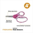 thumbnail image 3 of Fiskars Kids Blunt Tip Scissors 5", 3 Pack, Turquoise, Red, Pink and Light Blue, 3 of 11