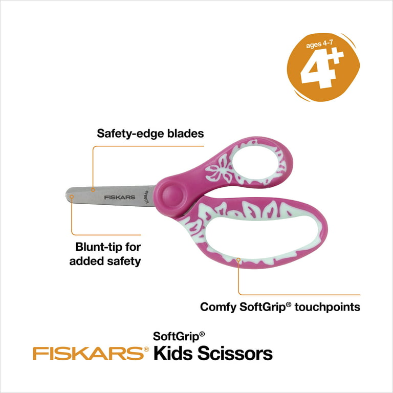 Fiskars Kids Blunt-Tip Scissors 5-Red 106704-3 - GettyCrafts