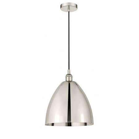 

616-1P-PN-MBD-12-PN-Innovations Lighting-Edison Dome - 1 Light Cord Hung Mini Pendant In Industrial Style-14.75 Inches Tall and 12 Inches