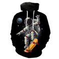 thumbnail image 3 of Sudadera con capucha y cremallera con estampado 3D de astronauta de dibujos animados para hombre, sudaderas informales de gran tamaño, ropa de calle, chaqueta, chándal, 3 of 5