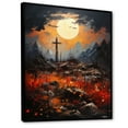 thumbnail image 2 of Designart "Hill Christianity Calvary art painting" Religion & Spirituality Floater Framed Wall Decor, 2 of 7