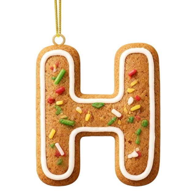 Adorno Navideño con 26 Letras, Colgante para Árbol de Navidad, Adornos Personalizados, Decoración Navideña, Decoración Colgante para Árbol de Navidad.