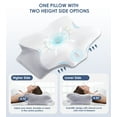 thumbnail image 6 of MOONORAH Cervical Pillow for Neck Pain Relief, Contour Memory Foam Pillows, Odorless Ergonomic Neck Pillow Adjustable Orthopedic Bed Pillow for Side Back Stomach Sleeper with Pillowcase, Queen Size, 6 of 8